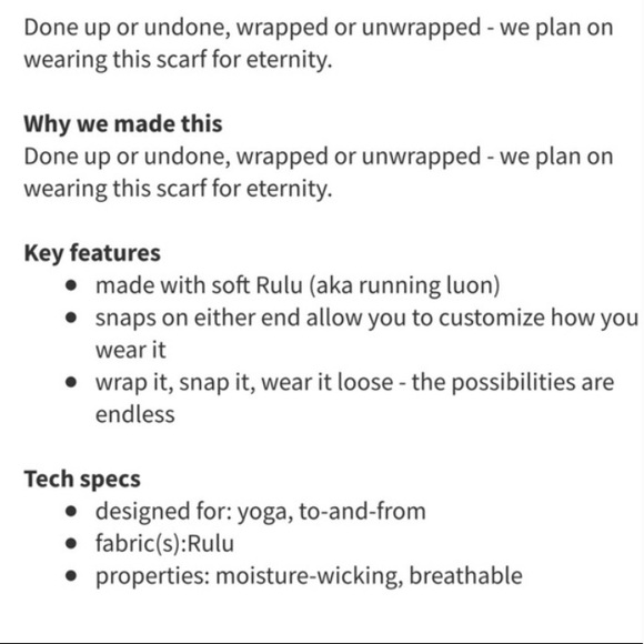 blue and black Lululemon Vinyasa scarf - Picture 4 of 4